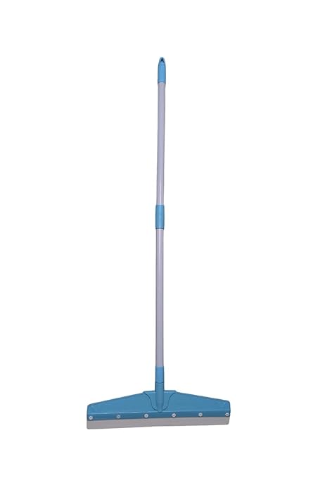 FLENKO Floor Wiper with Foam Rubber Blade, Twist Fit Technology & Sturdy Handle for Floor Cleaning, Wiping and Dirt Removal in Bathroom, Kitchen & Home