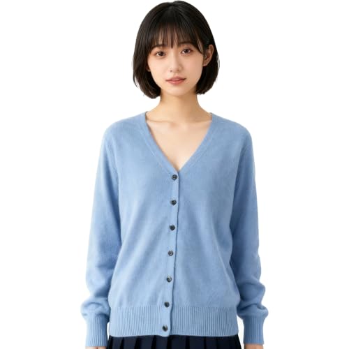 [Goodfeel] カーディガン レディース Vネック ニット カシミヤタッチ 前開き 高伸縮 小顔 着痩せ 暖かい 冷房対策 羽織り コート カジュアル オフィス 通勤 日常 秋冬 無地のサムネイル