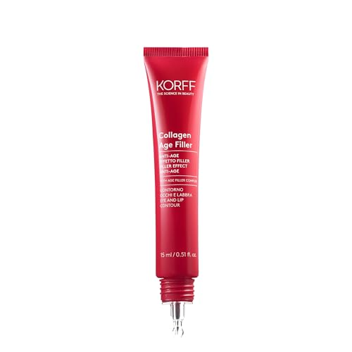 Korff Collagen Age Filler Contorno de ojos y Labios, Acción de relleno, efecto rellenador, colágeno marino, vitamina PP 15 ml