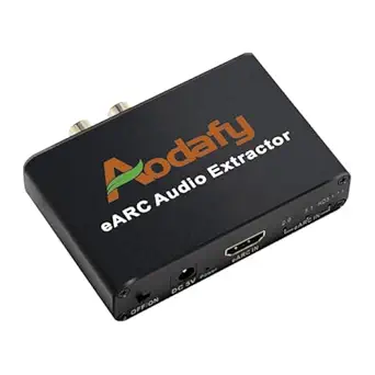 eARC Audio Extractor - HDMI eARC/ARC to Optical, R/L, 3.5mm AUX Sound Converter for TV to Sound System