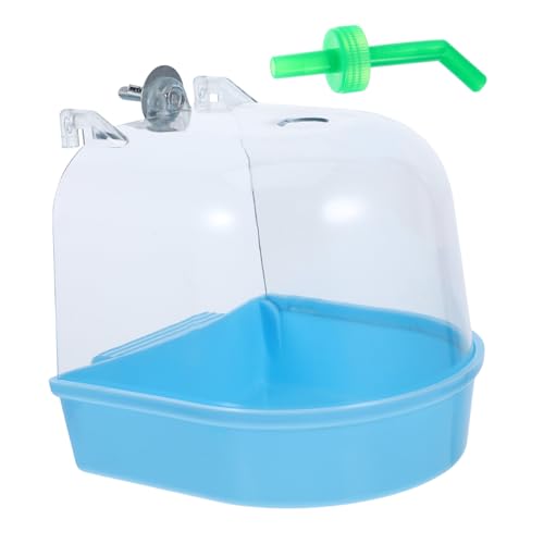 VICASKY Hanging Bird Bathtub for Cage Reusable Box Smooth Edges for Safe Use Fun Shower Experience for Parrots and Birds Bird Cage Accessory