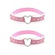 alisikee 2 verstellbare Strumpfbänder aus Spitze in Herzform, elastische Beinstrumpfbänder für Damen, Pink, Einheitsgröße