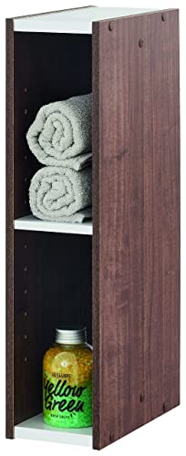 Iris Ohyama Meuble de rangement, Bibliothèque, Etagères modulables, Moderne, Bureau, Chambre, Salon, 29x15x60, UB-6015, Marron