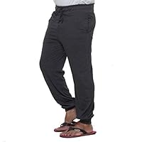 Easy 2 Wear ® Men’s Plus Size Cotton Comfort Fit Jogger Track Pant (Bottom Elastic) DK Grey