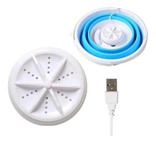 Kit Balde Retrátil 10 L + Mini Máquina De Lavar Portátil Ubs