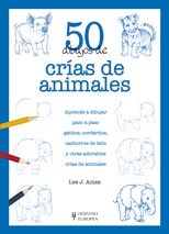 Portada de 50 dibujos de crías de animales