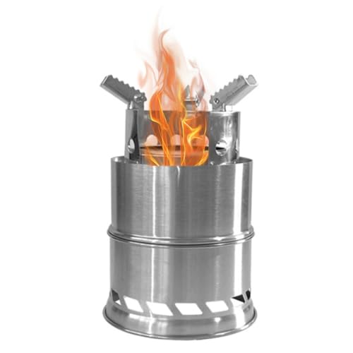 Poêle à bois portable en acier inoxydable pliable pour camping et barbecue