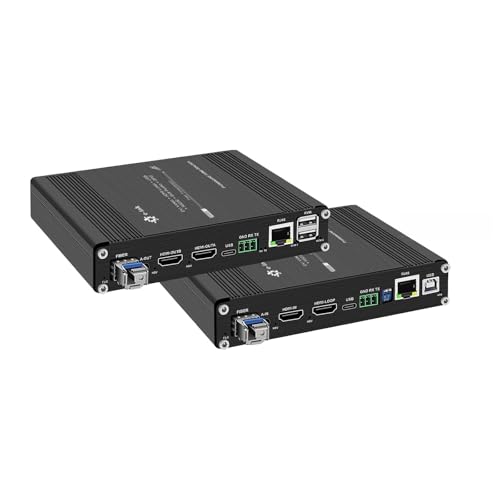 Extensor de fibra HDMI 4K para eliminar latencia en pantallas remotas y monitorización KVM