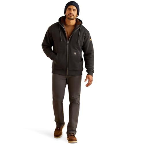 ARIAT Men's Rebar All-Weather Sherpa-Lined Full Zip Hoodie3