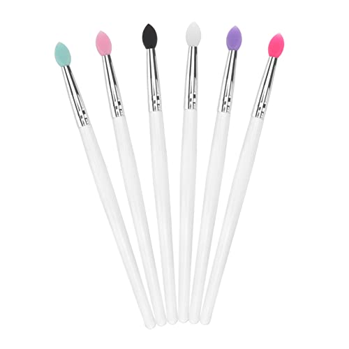 Baluue 6pcs Mixed Large Sequin Silicone Eyeshadow Brush Set for Travel Professional Use