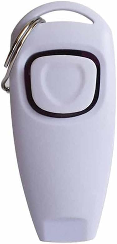 2 in 1 Pet Clicker Dog Training Whistle Answer Card Pet Dog Trainer Assistive Guide with Key Ring Dog Pet Supplies Whistle
