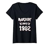 Photo Gallery donna rockin since 1982 regali per compleanno 40 anni hard rock maglietta con collo a v Photo Gallery donna rockin since 1982 regali per compleanno 40 anni hard rock maglietta con collo a v