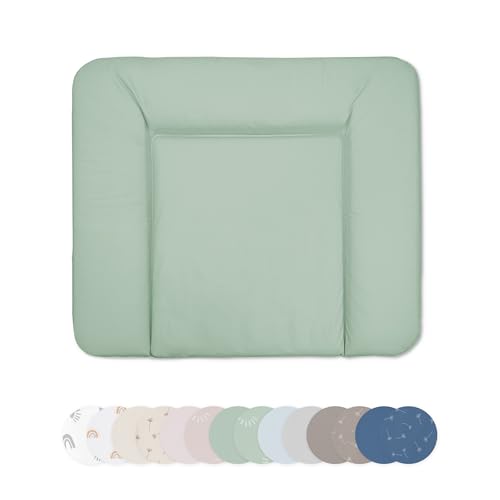 Ehrenkind Abwaschbare Wickelauflage - Hygienisch Sicher und Vielseitig in Jade | Wickelauflage 72x85 | Wickelunterlage | Wickeltischauflage abwaschbar