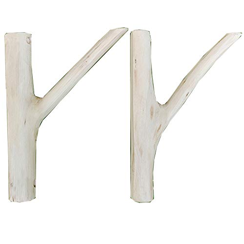 LLPEIJIE026 1 Par Escuadras Estanterías de Madera Maciza Natural,Soporte Triangular Estantes Flotantes,Escuadras Estanterias Montado en la Pared,para Sala de Estar,Cocina,Dormitorio,Comedor(A)