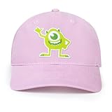 Disney Cap For Men & Women Monster, Inc. Mike Wazowski Adjustable Baseball Hat Adult Gorra de béisbol, Rosa, Talla única Hombres