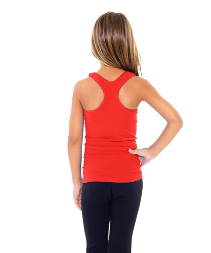 Image of Malibu Sugar Girls Tank Tops Size 7-10 - Racerback Tank Top Dance Cheer Gymnastics Shirts for Sports Undershirts Layering