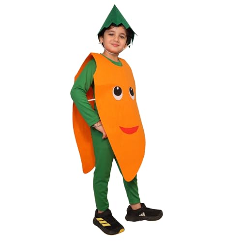 Image of Kaku Fancy Dresses Fruit and Vegetable Costume Paper Cutout with Cap For Kids | Healthy Food Costume For Boys & Girls (Tracksuit Not Included)