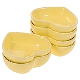 VILLCASE 6 piezas Platos para Salsas con Forma de Corazón Contenedores Versátiles para Vinagre y Condimentos para Aperitivos y Eventos Familiares