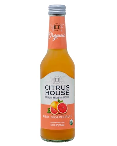 Citrus House Organic Sparkling Juice, Variety Pack, Modern Italian Soda, No Added Sugar, No Preservatives, 9.3 Fl Oz Glass Bottle (Pack of 12)