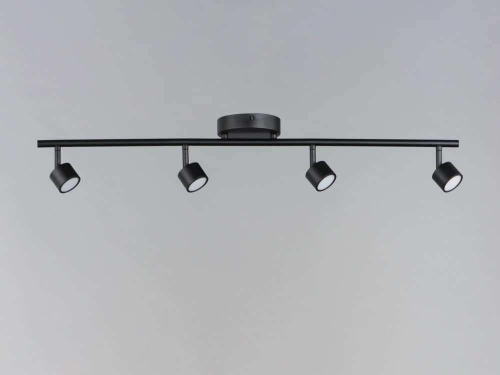 ET2 Taylor-28W 4 LED Fixed Rail Track Light-5 Inches Wide by 5.75 inches high-Black Finish