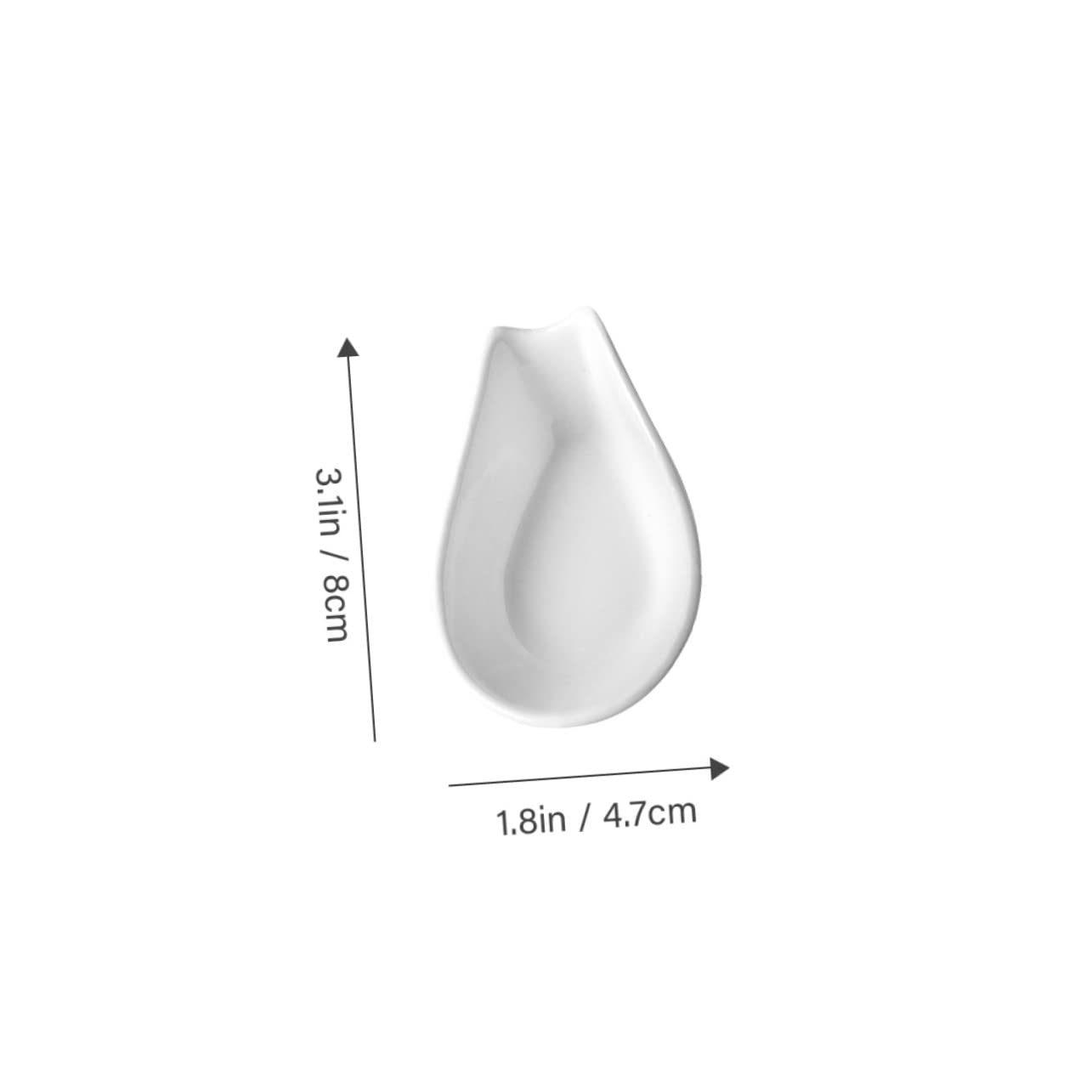 COLLBATH 4pcs Ceramic Soup Spoon Holder Rest Set Asian Chopstick Spoon Rests for Kitchen Decor