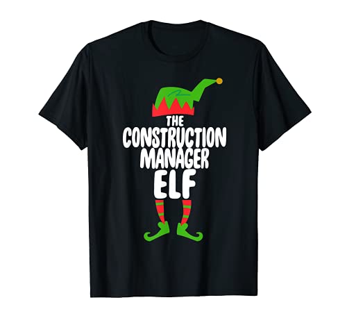 The Construction Manager ELF TShirt Christmas Holiday Gifts Camiseta