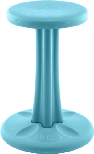 Image of Kore Pre-Teen Wobble Stool, Flexible Seating, Ages 10-11, 18.7in, Pale Blue | Wiggle chair for classroom and home boosts focus, improves posture, and provides an energy outlet; anti-tip base; Made in USA