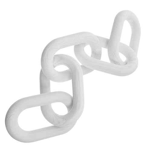 MUELODSIC Catena Nodo in Legno Bianco Decorazione per Mensole e Tavolini Ornamento Rustico per Soggiorno Addobbi Natalizi e Decorazioni per Scaffali