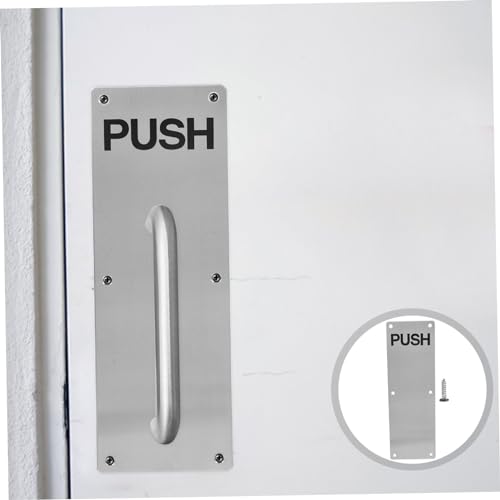 Plaque de poussée de porte acier inoxydable stop rayures de poignées - 7