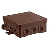 SIMET Anschlussdose NS7 FASTBOX&HOOK, Abmessungen 100x100x40 mm, braun, halogenfrei, selbstverlöschend, UV, IP54, 1 Stück