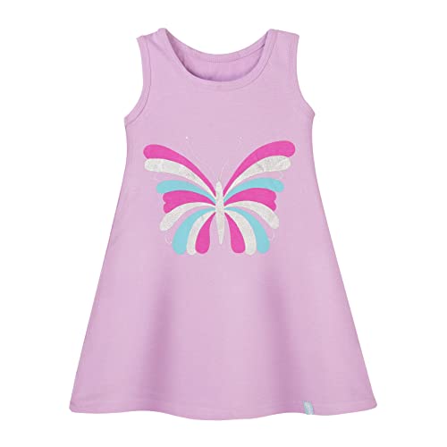 Image of YouGotPlanB 100% Cotton Printed Above Knee Length Dress for Girls