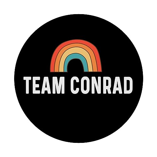 Team Conrad - Rainbow PopSockets Swappable PopGrip, Black - Image 3