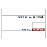 Pony Packaging LST8010 Printing Scale Label 58 x 40 mm,36 Rolls Per Case,UPC Red and Blue