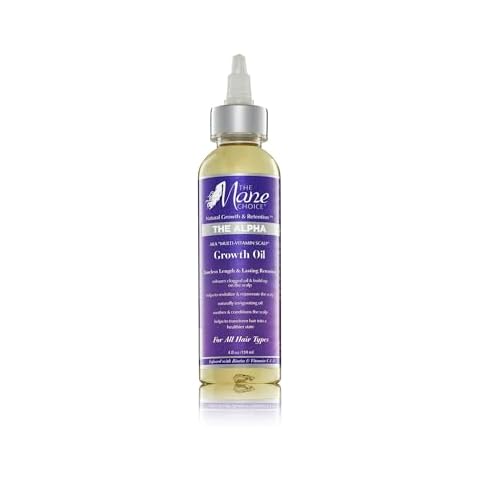 The Mane Choice Alpha Multi-Vitamin Scalp Hair Growth Oil, 4 Fl Oz, 1 Pack, Nourishing Scalp Oil with Biotin, Vitamin C, Rosemary, Rice Extract, Jojoba, Tea Tree & Castor Oil, Lightweight & Non-Greasy Cover