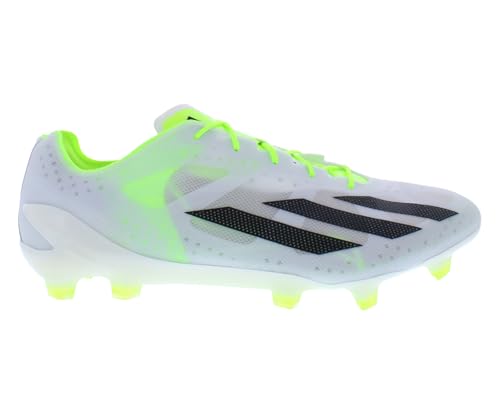 adidas X Crazyfast+ FG Unisex Shoes Size 8, Color: Pure White/Core Black/Lucid Lemon
