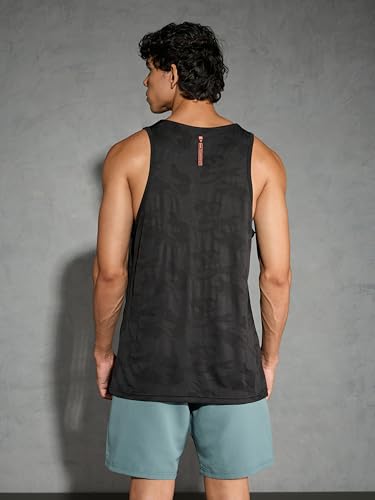 Image of TECHNOSPORT Men's Slim Fit Sleeveless Gym Vest Tank Top, VENTMESH Quick Dry Moisture Wicking Stretchable Vest for Gym Workout and Training