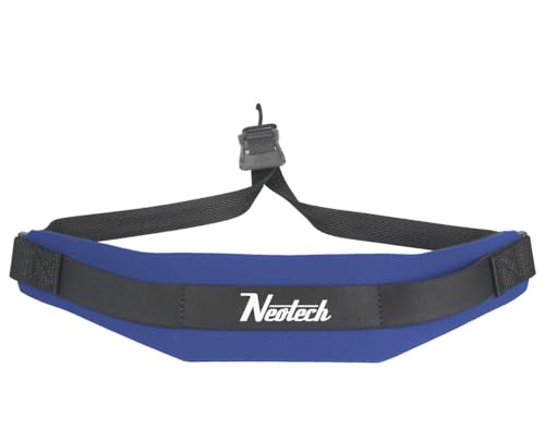 Sangle souple pour saxo Neotech Standard bleu marine avec crochet métallique
