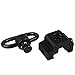 WILDAURORA Premium QD Sling Swivel Mount - Quick Release Detach, Push Button Attachment - Fits 20mm Picatinny Weaver Rail - Durable Black Aluminum Alloy