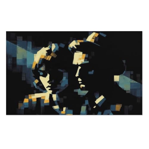 Serviette de plage couple abstrait microfibre 130x80 cm - 8