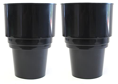 JSP Manufacturing Golf Cart Cup Holder Fits EZGO Club Car, Yamaha Replacement Holder for 16.4 oz Portable Propane Cylinder or Drink Holder (2 Pack, Black)