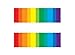 Gay Pride Temporary Tattoo Set - Rainbow Equality Bars Body Art - LGBTQ - Gay Pride Parade Accessory - Set of 5 Temporary Rainbow Tattoos, Size 1.5