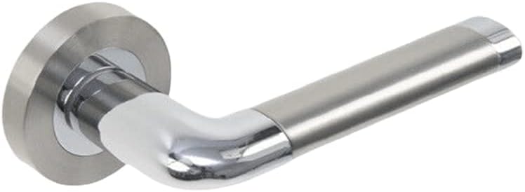 IDH-010 Lever Door Handles, Polished Chrome Finish Internal Door Handle for Bedroom and Bathroom, Rose Internal Door Classic Series