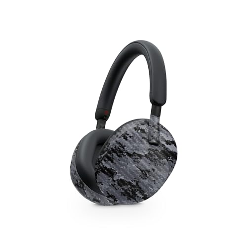 Image of MightySkins Carbon Fiber Skin Compatible with Sony WH-1000XM5 Headphones - Digital Camo | Protective, Durable Textured Carbon Fiber Finish | Easy to Apply