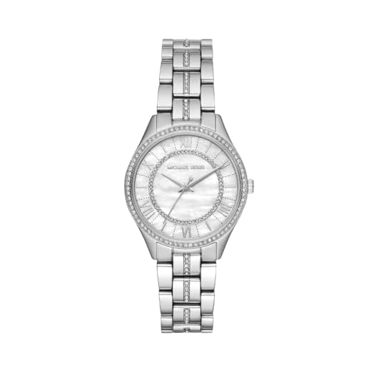 Michael Kors dam analog kvarts klocka rostfritt stål armband En Storlek silver