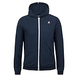 le coq sportif ess fz hoody n°3 felpa con cappuccio bambini, bambino, felpa con cappuccio, 2020568_s, abito bambino blu, 8 anni