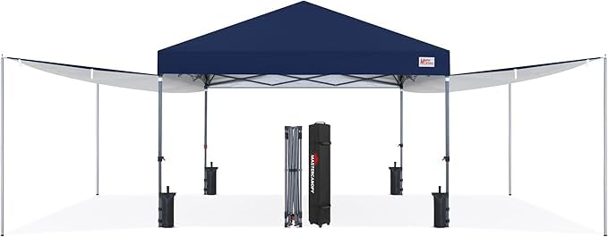 Image of MASTERCANOPY 10x10 Pop Up Canopy Tent with 2 Shelters，230 Sq ft Navy Blue