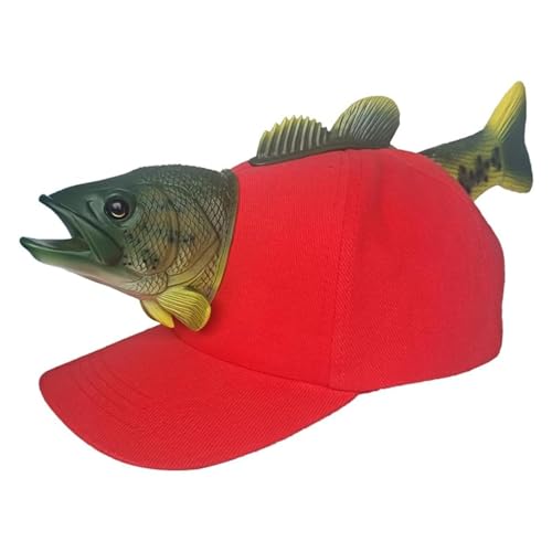 Adult Baseball Cap 3D Fish Hat Men Women Adjustable Sun Protection Novelty Outdoor Crazy Hat Day Gift(56-58cm)