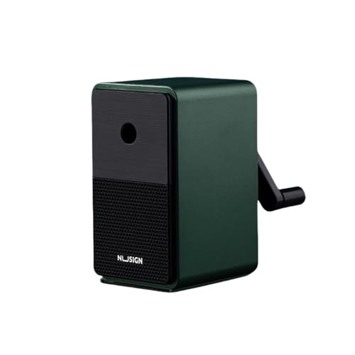 鉛筆削り 手動 鉛筆削り 1個入 5段階芯調節機能 自動ペン送り機能 合金鋼ホブ 自動芯抜き 6.9~8mm鉛筆対応 持ち運び簡単 子供プレゼントにも (104*61*109MM,松島グリーン)