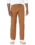Amazon Essentials Men's Classic-Fit Wrinkle-Resistant Flat-Front Chino Pant (Available in Big & Tall), Dark Khaki Brown, 34W x 32L