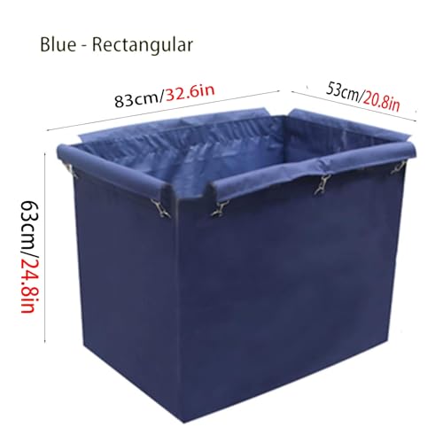 Bolsas de lona para carrito de lavandería, forro impermeable extraíble para cestas de lavandería y carros de servir, bolsas de almacenamiento duraderas hechas de tela Oxford
